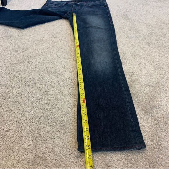 Rock & Republic Stella denim jeans Red Crystal Rhinestone pockets Sz 28 Stampede - Picture 9 of 12